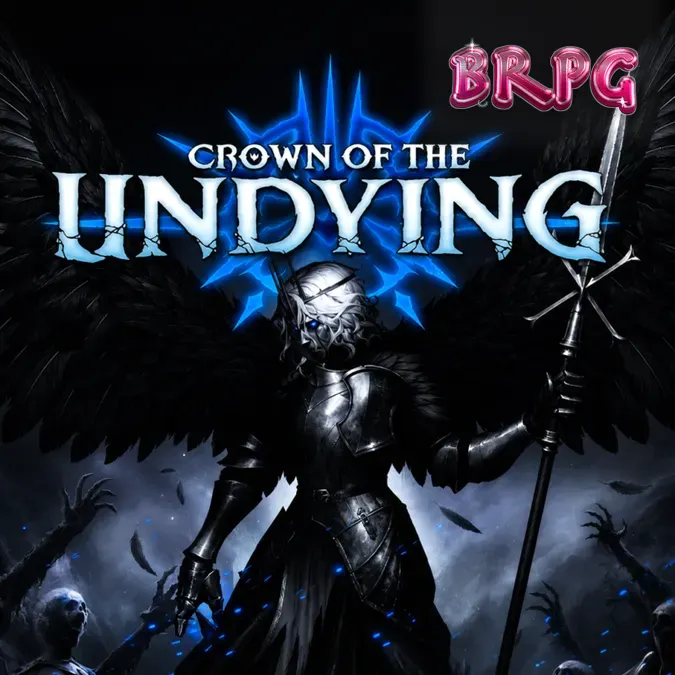 Interface do jogo Crown Of The Undying com elementos góticos e grade de cluster