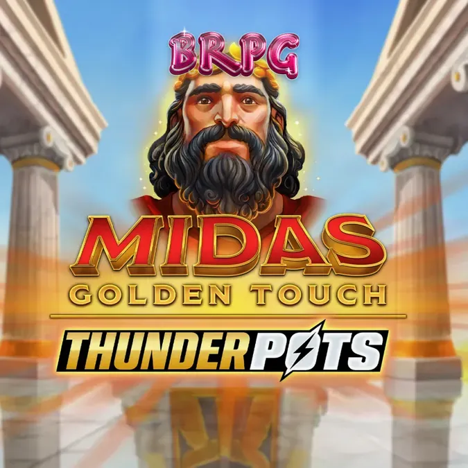 Interface do jogo Midas Golden Touch: Thunder Pots com baús de bônus